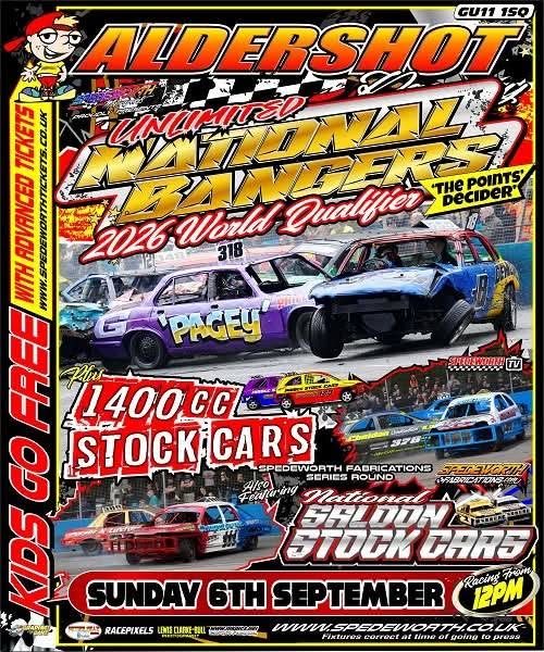 Aldershot 6th September 2026 Unlim Nat Bangers National Saloons